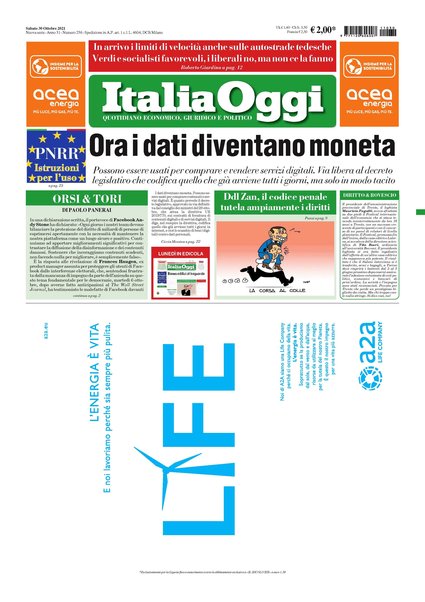 Italia oggi : quotidiano di economia finanza e politica